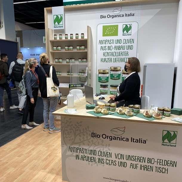 Naturland and Partners booth Bio Organica at the Anuga 2021 trade fair in Cologne, Germany